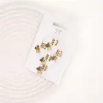 Gold Butterfly Hair Rings