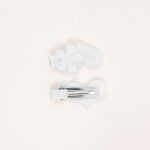 White Heart & Flower Mini Hair Clips - Image 2