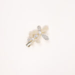 Pearl & Crystal Flower Hair Clip - Image 2