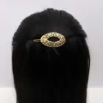 Gold Oval Hair Clip
