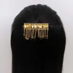Gold Rectangle Chain Hair Clip