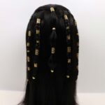 Gold Cylindrical Hair Rings Set