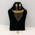 Rectangular Gold Tone Necklace Set
