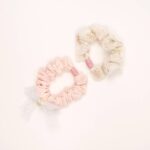 Floral and Lace Ribbon Hair Scrunchie Set