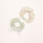 Floral and Lace Ribbon Hair Scrunchie Set - Image 4
