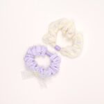 Lace and Butterfly Hair Scrunchie Set