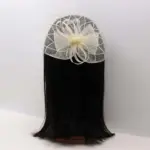 Lace Flower Hair Clip Set with Hairband - Image 2