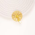 Metallic Filigree Flower Hair Clip