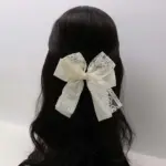 Floral Pattern Bow Hair Clip - Image 2