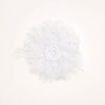 Rose Hair Clip with Crystal Accents