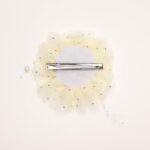 Tulle Flower Hair Clip with Crystal Accents - Image 3