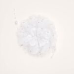 Tulle Flower Hair Clip with Crystal Accents