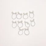 Pearl-Accent Mini Elastic Hair Tie Set - Image 4